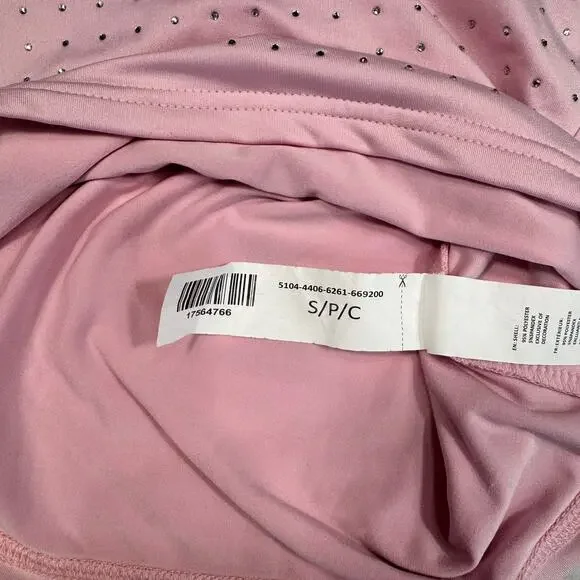 Pink Rhinestone Cami Tank Top Women's Small Y2K Barbiecore Festival Layering - Picture 11 of 16